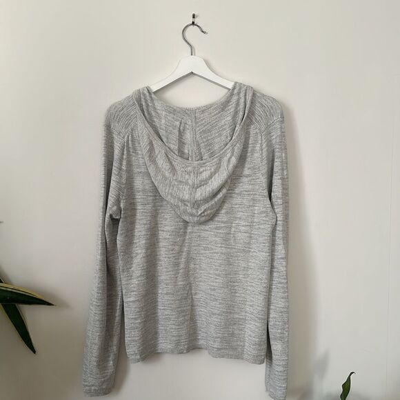 Sandro  Lightweight Knitted Gray Hoodie Sweater Size Small - Picture 2 of 5